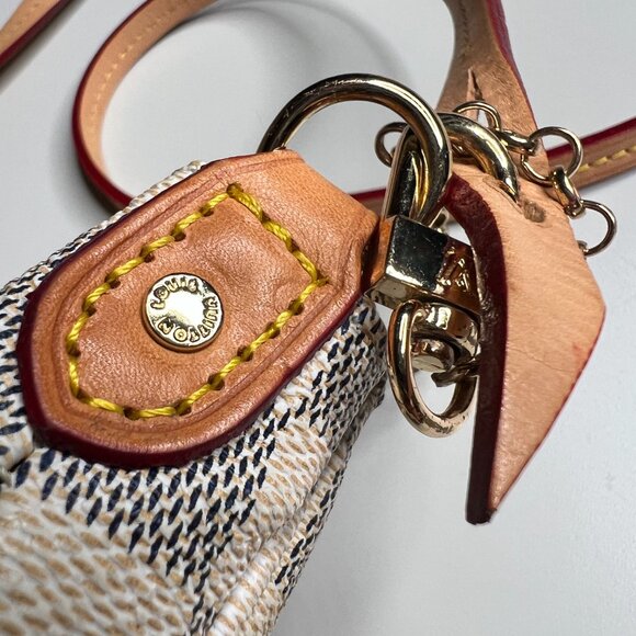Louis Vuitton Damier Azur Eva Clutch Crossbody Bag SP0635 Made in France - Picture 11 of 15